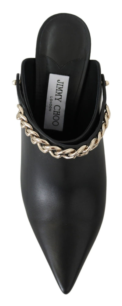 Jimmy Choo Elegante Schwarz-Gold Leder Pumps