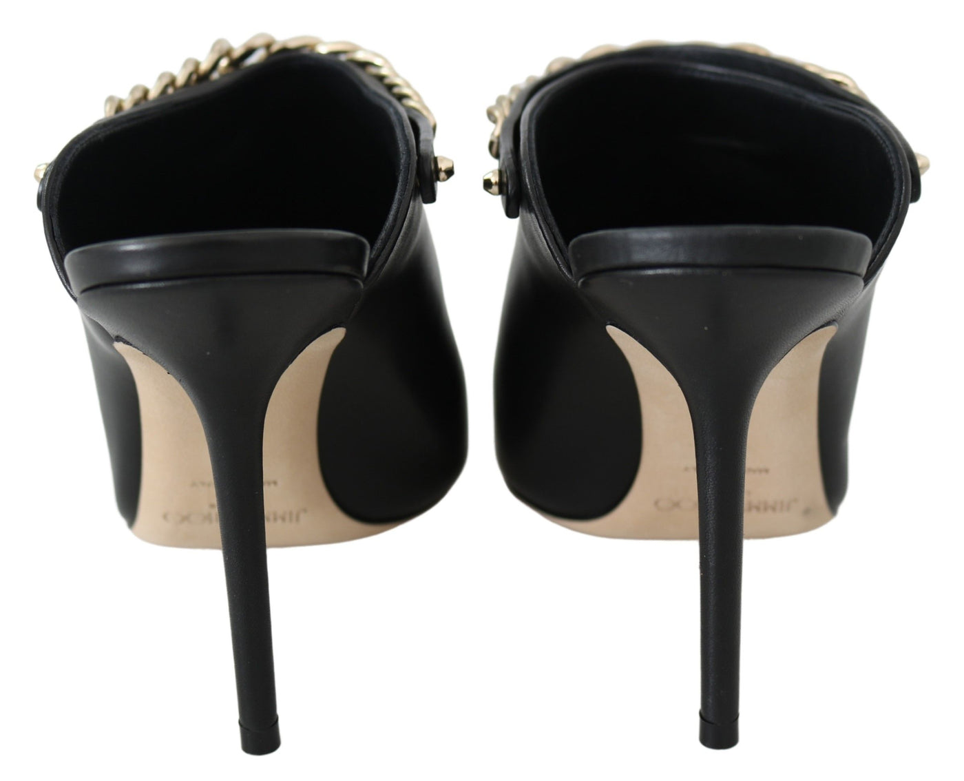 Jimmy Choo Elegante Schwarz-Gold Leder Pumps