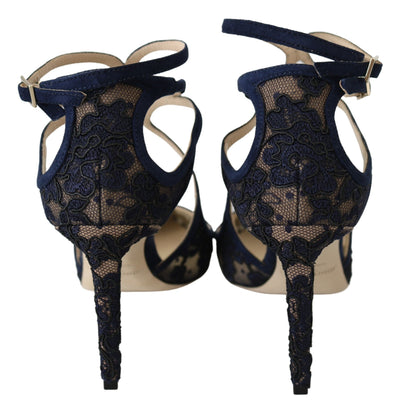 Jimmy Choo Marineblaue Lancer Leder Pumps Eleganz entfesselt