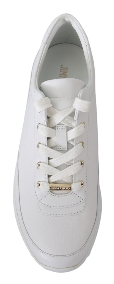 Jimmy Choo Elegante weiße Leder-Sneakers