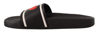 Dolce & Gabbana Schwarzes Leder I Love D&amp