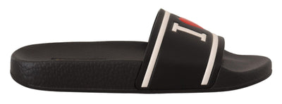 Dolce & Gabbana Schwarzes Leder I Love D&amp