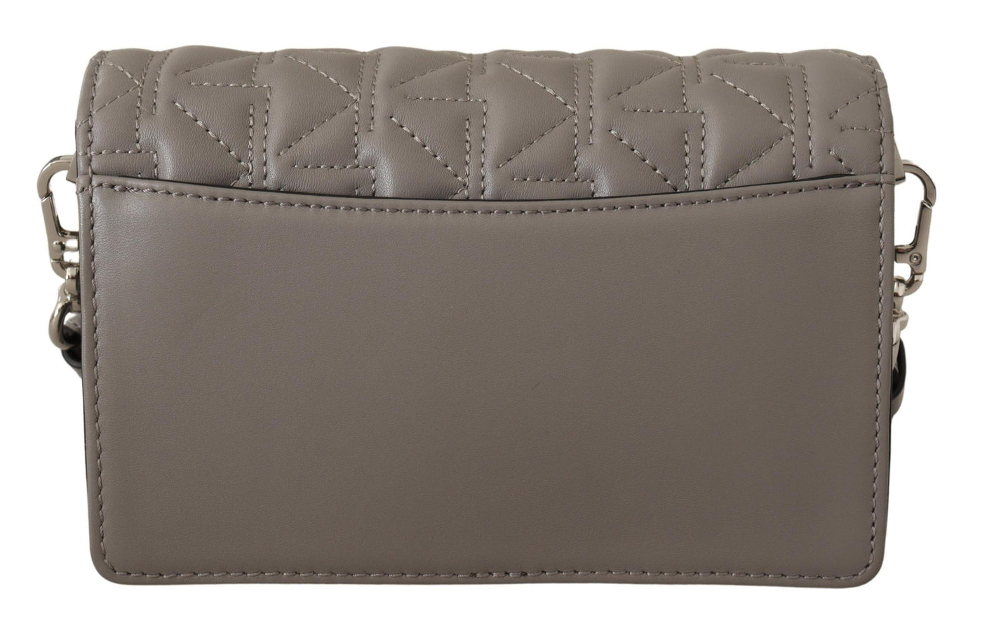 Karl Lagerfeld Elegante graue Leder-Crossbody-Tasche