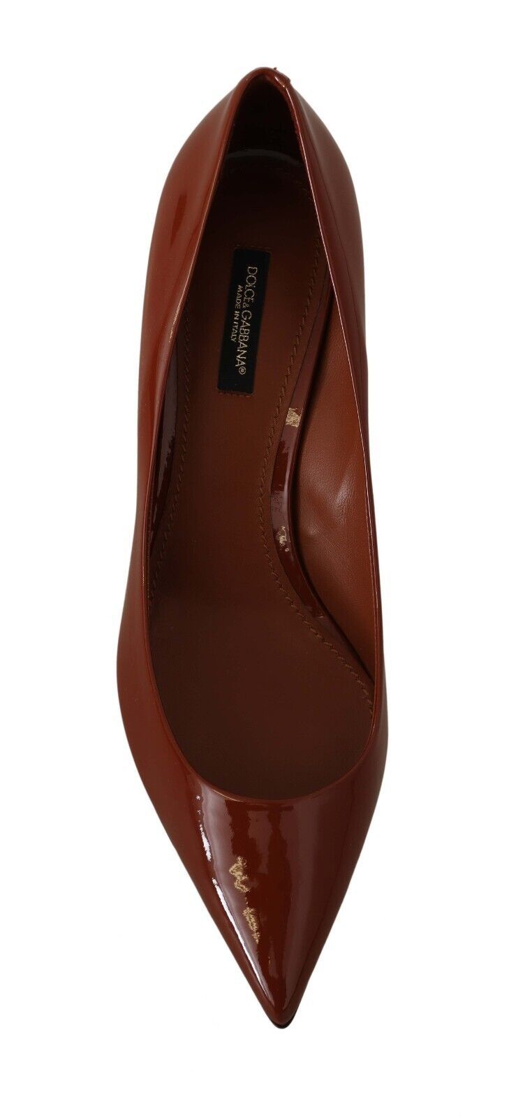 Dolce & Gabbana Braun Kitten Heels Pumps Lackleder Schuhe