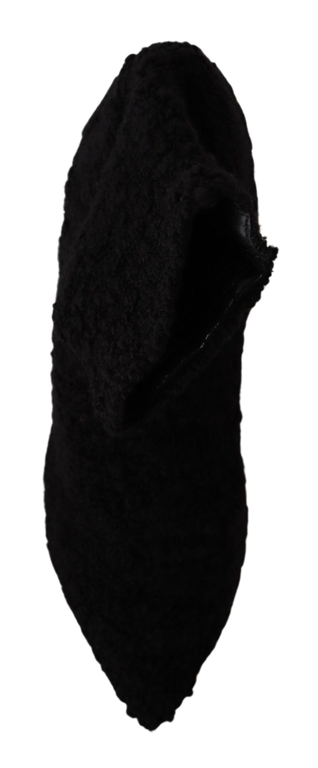 Dolce & Gabbana Schwarz Stiletto Heels Mid Calf Frauen Stiefel