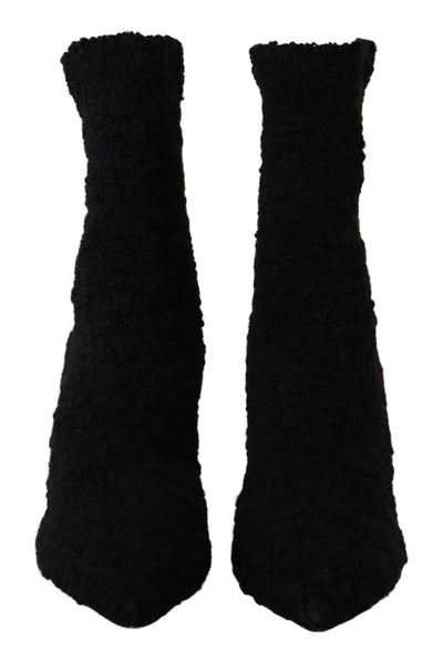 Dolce & Gabbana Schwarz Stiletto Heels Mid Calf Frauen Stiefel