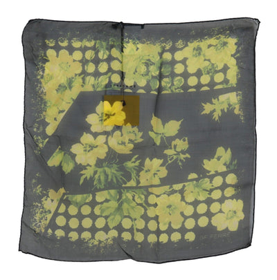 GF Ferre Schwarz Gelb Floral Wrap Schal Foulard Schal