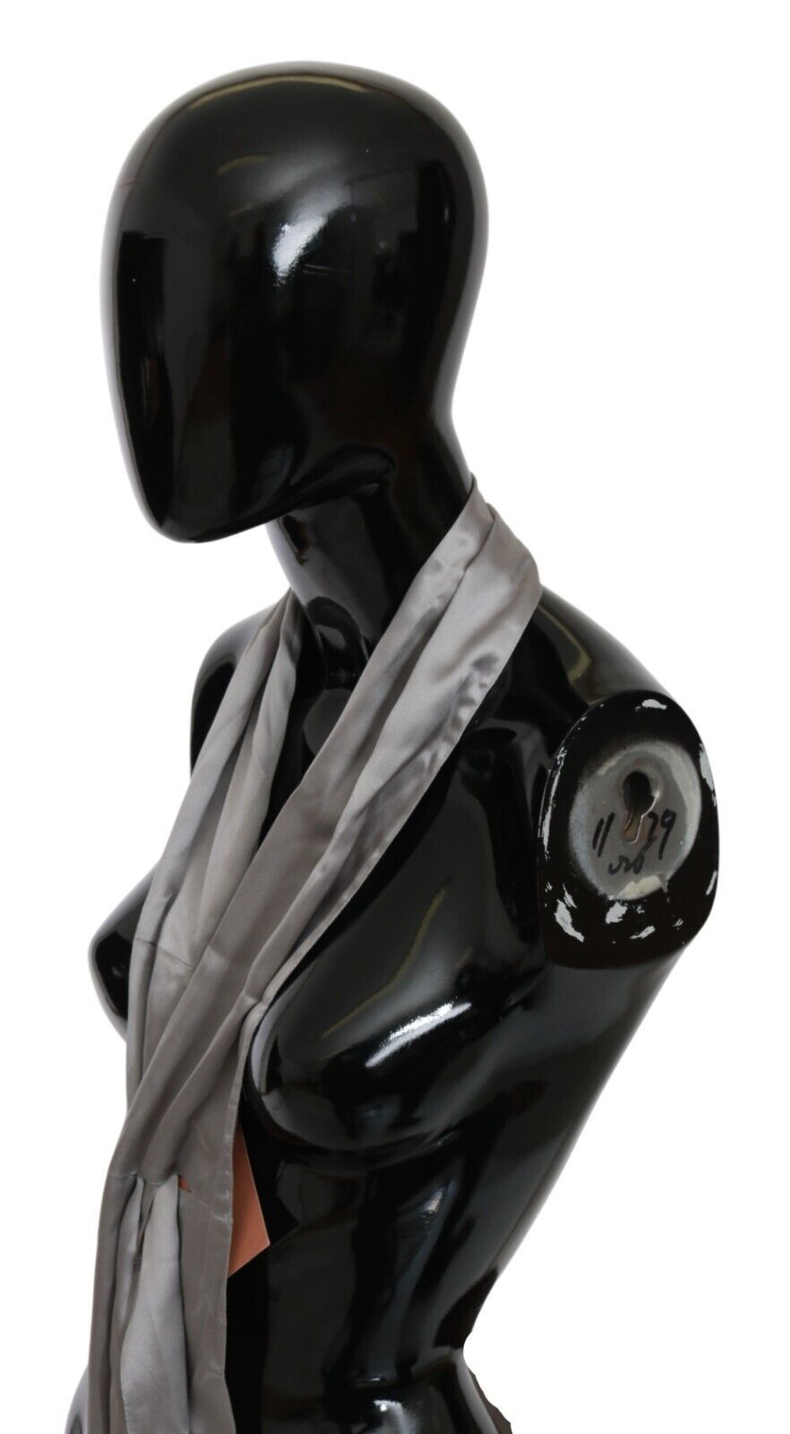Ermanno Scervino Metallic Silber Seide Hals Wrap Schal Schal
