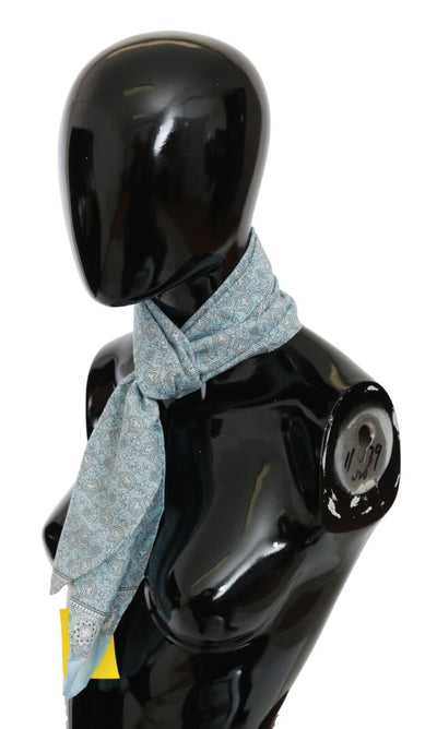 Ermanno Scervino Hellblauer Bandana-Wickelschal Foulardschal
