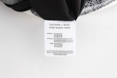 Sachin & Babi Grauer schwarzer Liza Leder Bleistift