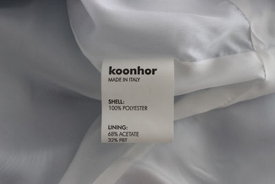 Koonhor Blauer gerader Bleistiftrock mit Schößchen und Fresko-Print