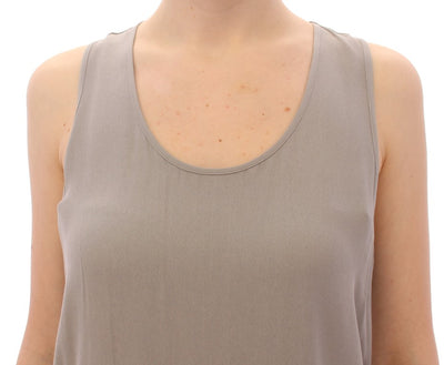 Comeforbreakfast Graues Viskose Tank Top Shirt Bluse