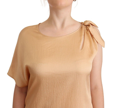 Moschino Beige Einärmeliges knielanges Etuikleid