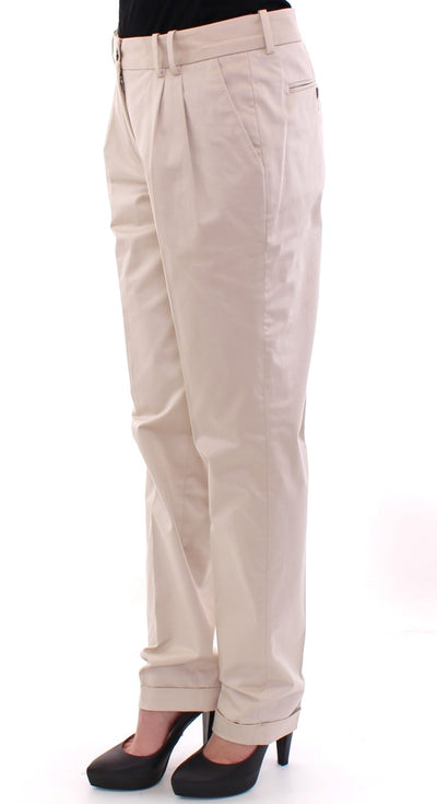 Dolce & Gabbana Beigefarbene Baumwoll-Chino-Hose