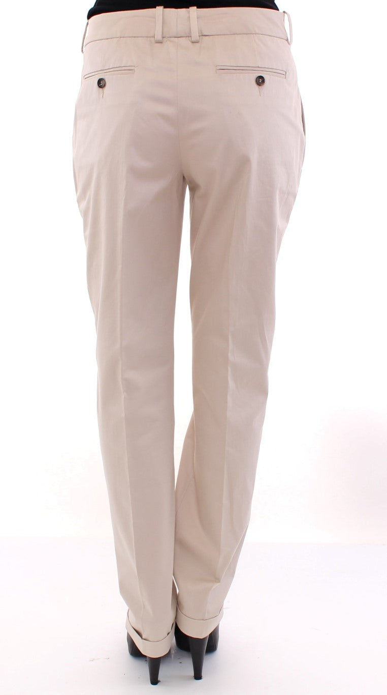 Dolce & Gabbana Beigefarbene Baumwoll-Chino-Hose