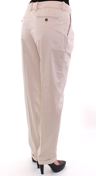Dolce & Gabbana Beigefarbene Baumwoll-Chino-Hose