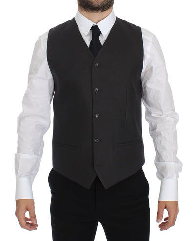 Dolce & Gabbana Grauer Slim Fit Leinenblazer