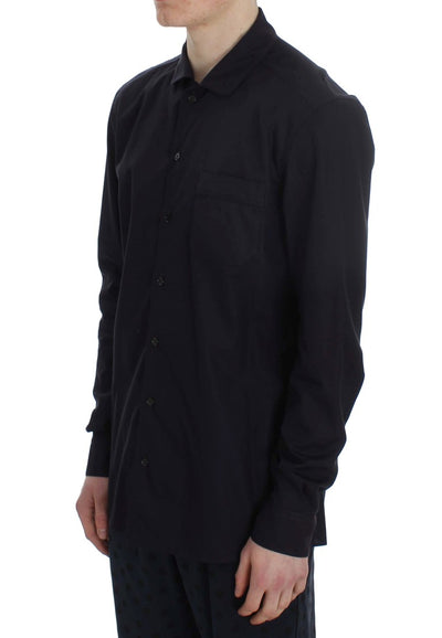 Dolce & Gabbana Lila gestreiftes Pyjama-Lounge-Shirt aus Baumwolle