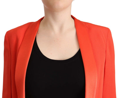 CO|TE Orange Langärmliges Acetat Blazer Tasche Mantel Jacke