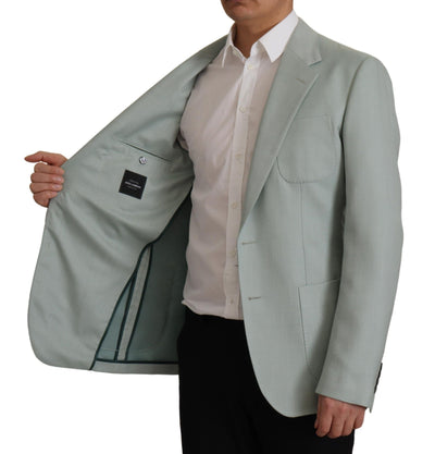 Dolce & Gabbana Hellgrüner Blazer aus Kaschmir und Seide