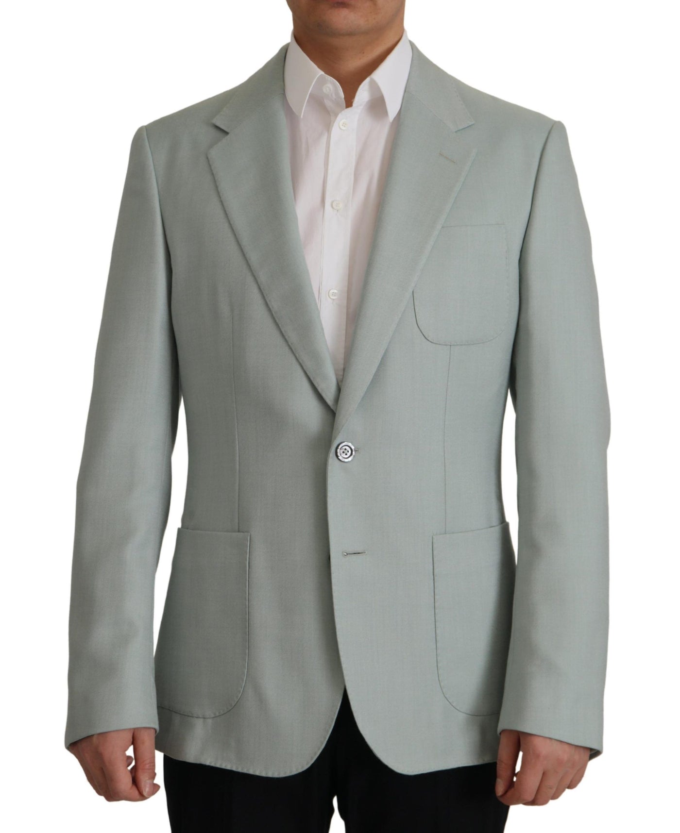 Dolce & Gabbana Hellgrüner Blazer aus Kaschmir und Seide