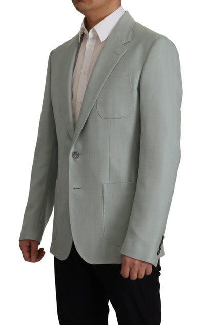 Dolce & Gabbana Hellgrüner Blazer aus Kaschmir und Seide