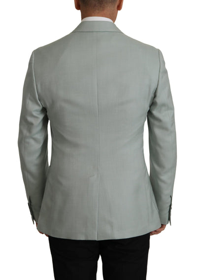 Dolce & Gabbana Hellgrüner Blazer aus Kaschmir und Seide