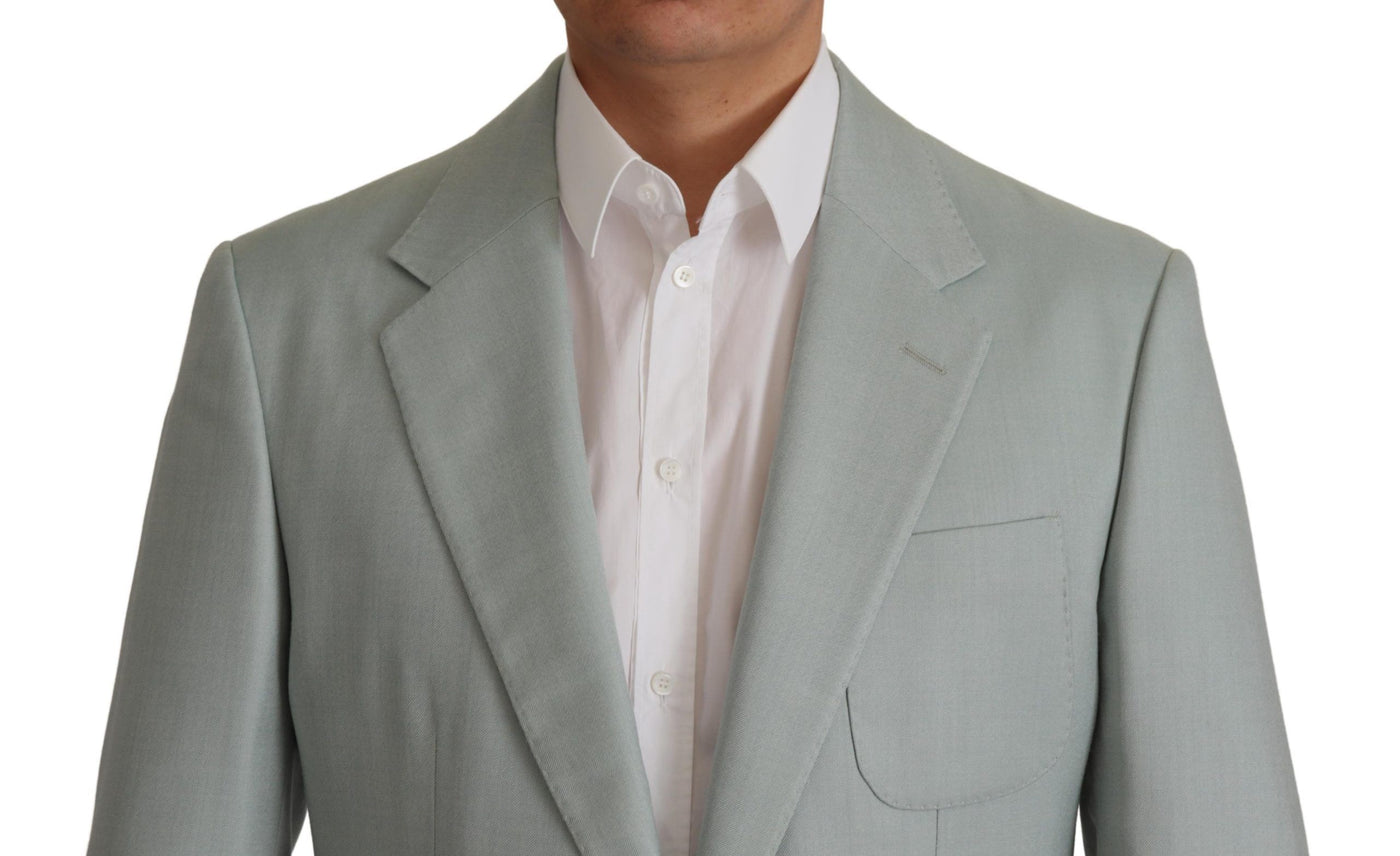 Dolce & Gabbana Hellgrüner Blazer aus Kaschmir und Seide