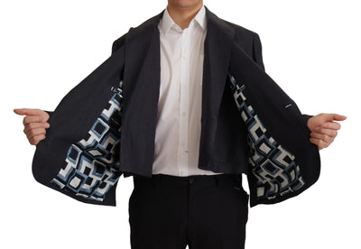 Dolce & Gabbana Blaue Leinen Blazer Jacke für Herren