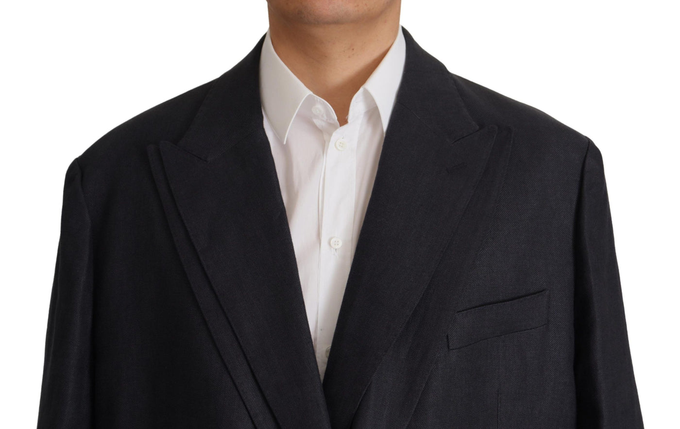Dolce & Gabbana Blaue Leinen Blazer Jacke für Herren