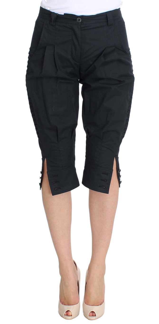Ermanno Scervino Blaue 3/4 lange Hose aus Baumwolle