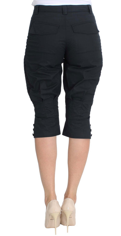 Ermanno Scervino Blaue 3/4 lange Hose aus Baumwolle