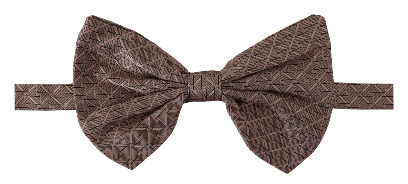 Dolce & Gabbana Graue Fantasie Druck verstellbare Hals Papillon Fliege