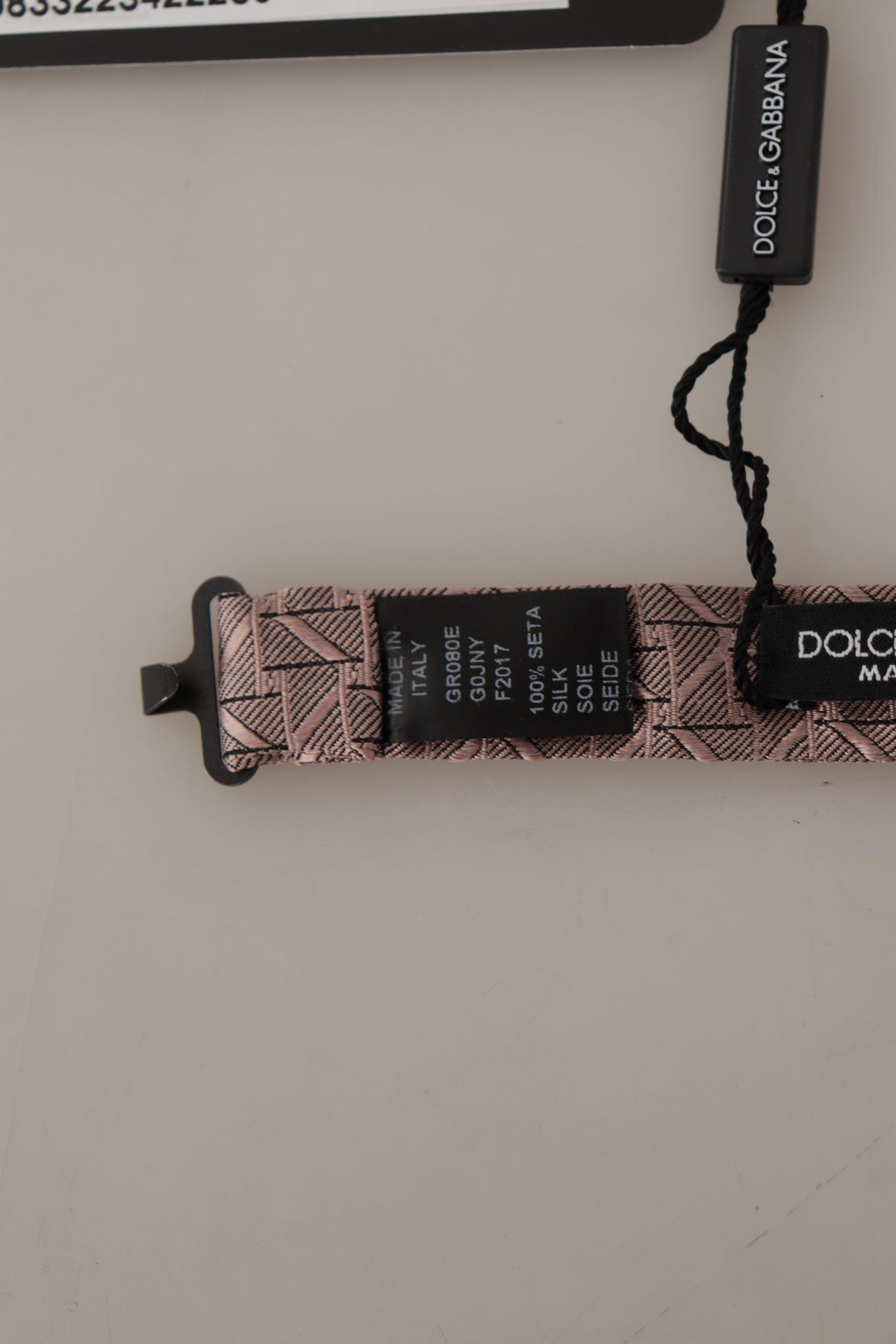 Dolce & Gabbana Graue Fantasie Druck verstellbare Hals Papillon Fliege