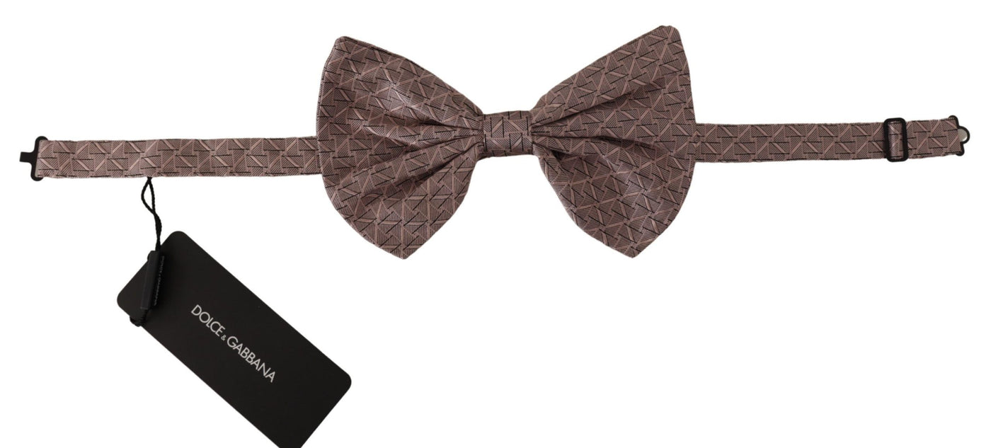 Dolce & Gabbana Graue Fantasie Druck verstellbare Hals Papillon Fliege