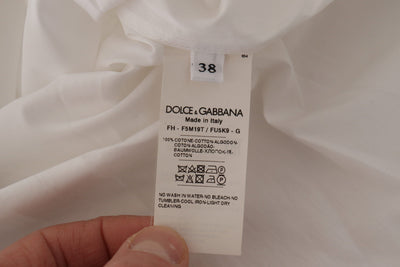 Dolce & Gabbana Weißes ärmelloses Smokingblusentop für den offiziellen Anlass