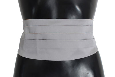 Dolce & Gabbana Grauer Taillengürtel Seidenkummerbund