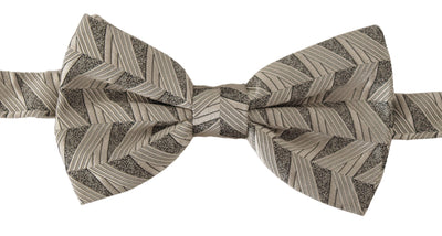 Dolce & Gabbana Graue 100% Seide Verstellbare Hals Papillon Fliege