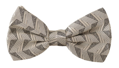 Dolce & Gabbana Graue 100% Seide Verstellbare Hals Papillon Fliege