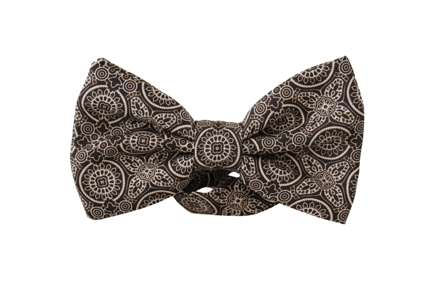 Dolce & Gabbana Schwarz weiß 100% Seide Verstellbare Papillon Krawatte