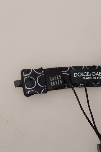 Dolce & Gabbana Schwarz Weiß Rundhals Papillon Krawatte 100% Seide