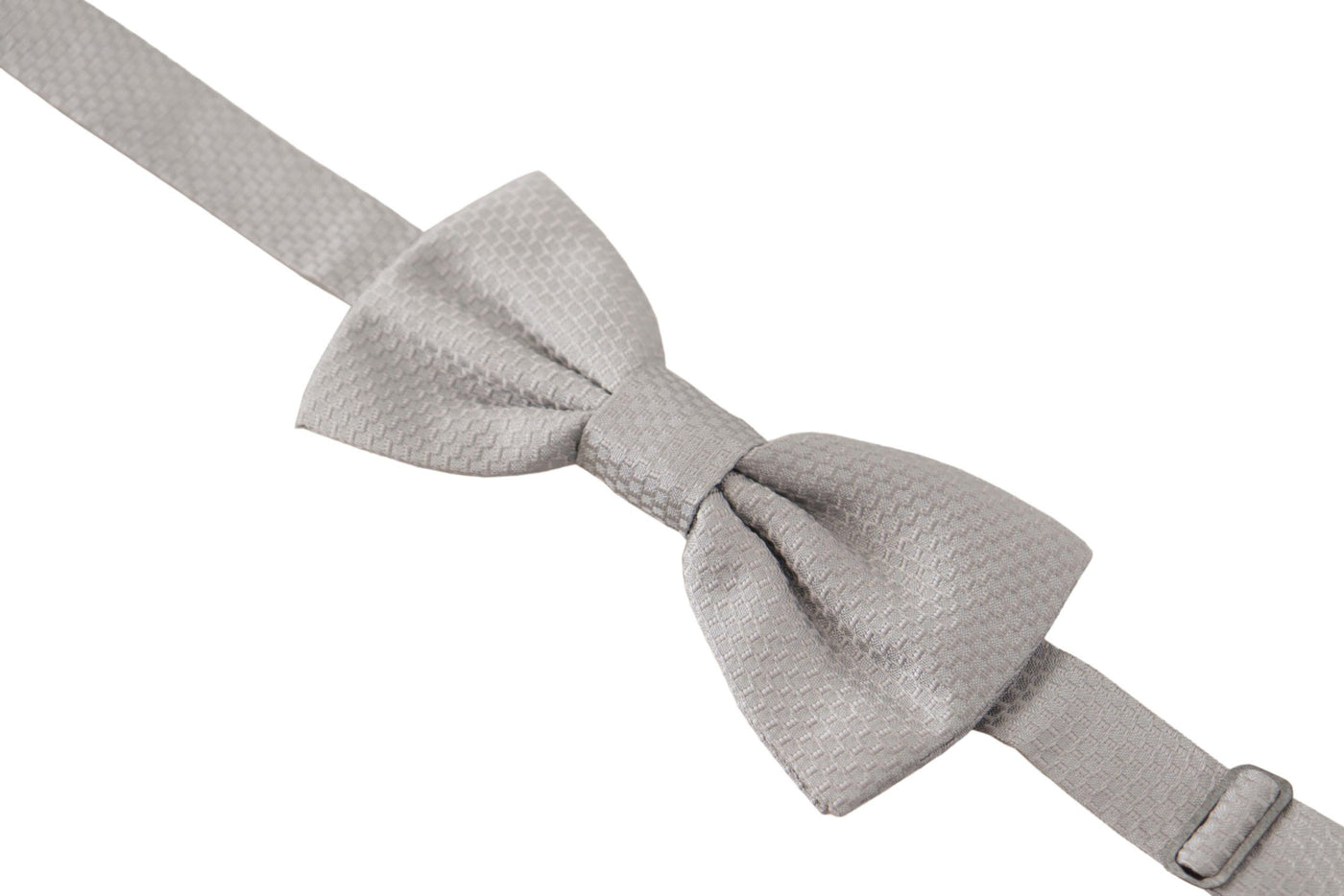 Dolce & Gabbana Grau 100% Seide Verstellbare Hals Papillon Krawatte
