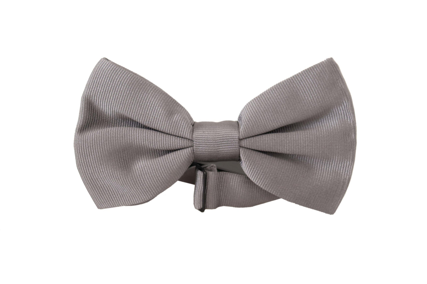 Dolce & Gabbana Grau 100% Seide Verstellbare Hals Papillon Krawatte