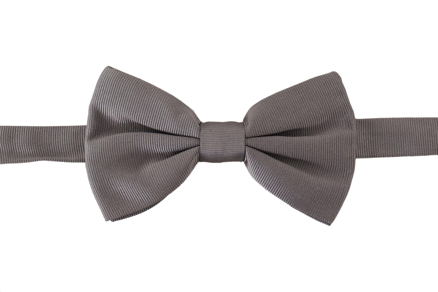 Dolce & Gabbana Grau 100% Seide Verstellbare Hals Papillon Krawatte