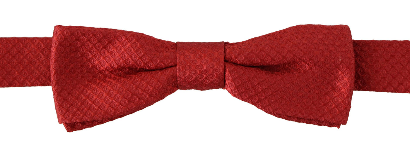 Dolce & Gabbana Rote verstellbare Papillon-Krawatte aus 100% Seide