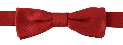 Dolce & Gabbana Rote verstellbare Papillon-Krawatte aus 100% Seide