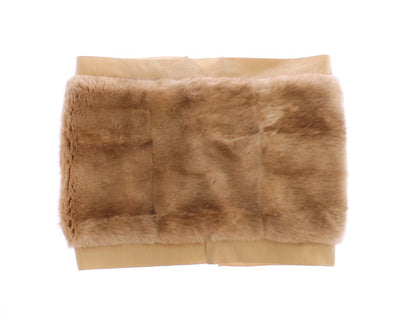 Dolce & Gabbana Beige MINK Pelzschal Foulard Neck Wrap