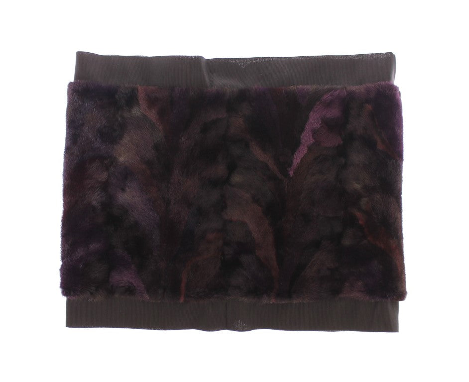Dolce & Gabbana Lila MINK Pelzschal Foulard Neck Wrap