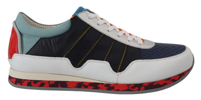 Dolce & Gabbana Multicolor Leder Sport Low Top Turnschuhe