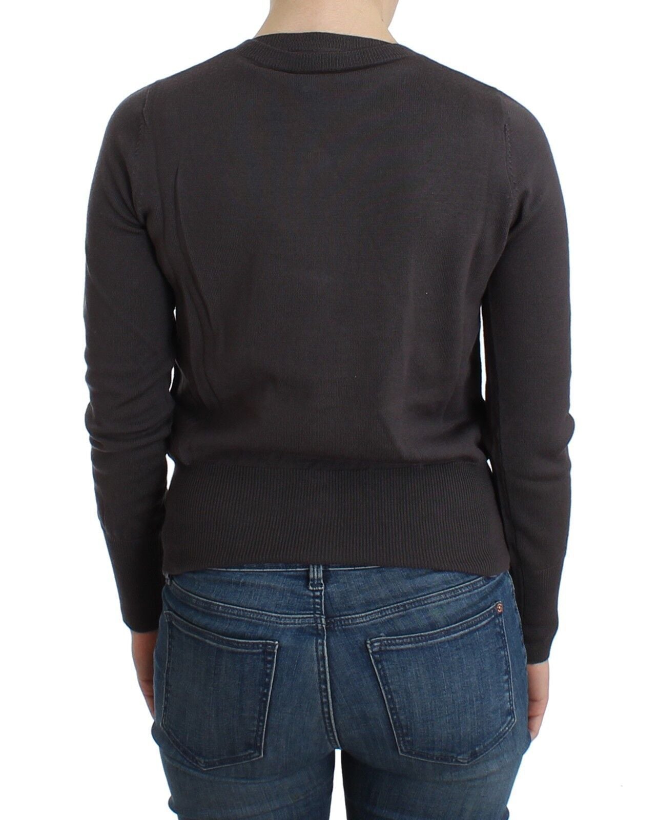 John Galliano Lila Wolle Pailletten Strickjacke Pullover